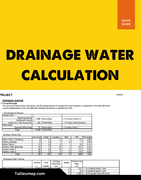 Drainage Water Calculation